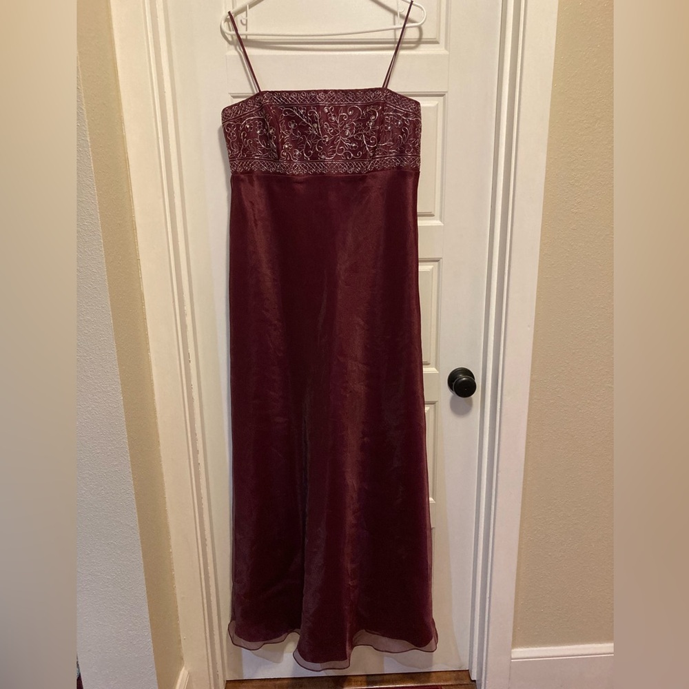 Michelangelo burgundy dress, size 14